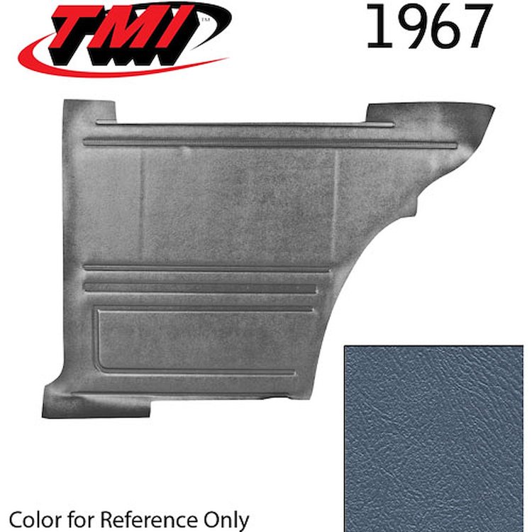 10-8037-2302 LIGHT BLUE METALLIC - 1967 CAMARO COUPE STANDARD REAR QUARTER TRIM PANELS OE GOLD SERIES