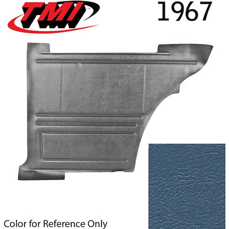 10-8037-2309 BRITE BLUE - 1967 CAMARO COUPE STANDARD REAR QUARTER TRIM PANELS OE GOLD SERIES