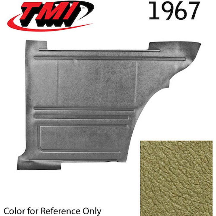 10-8037-3025 GRANADA GOLD - 1967 CAMARO COUPE STANDARD REAR QUARTER TRIM PANELS OE GOLD SERIES