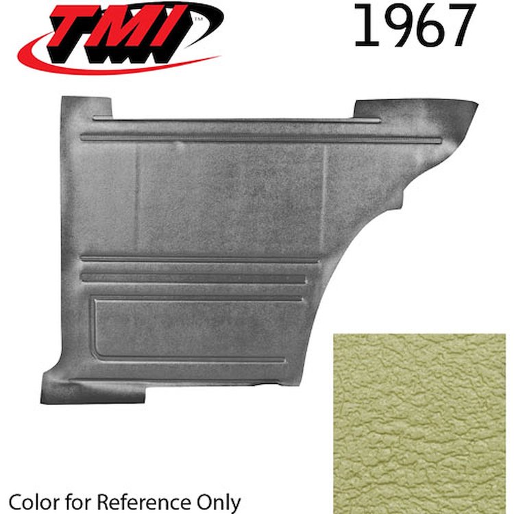10-8037-3049 LIGHT YELLOW METALLIC - 1967 CAMARO COUPE STANDARD REAR QUARTER TRIM PANELS OE GOLD SERIES