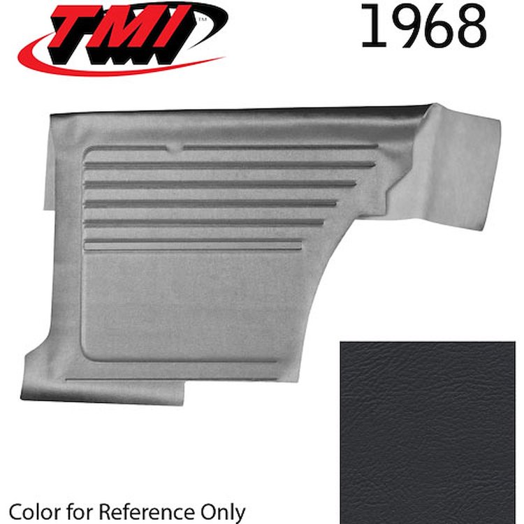 10-8038-2295 BLACK - 1968 CAMARO COUPE STANDARD REAR QUARTER TRIM PANELS OE GOLD SERIES