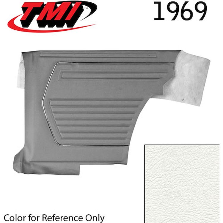 10-8039-2305 IVORY/BRIGHT WHITE - 1969 CAMARO COUPE STANDARD REAR QUARTER TRIM PANELS OE GOLD SERIES