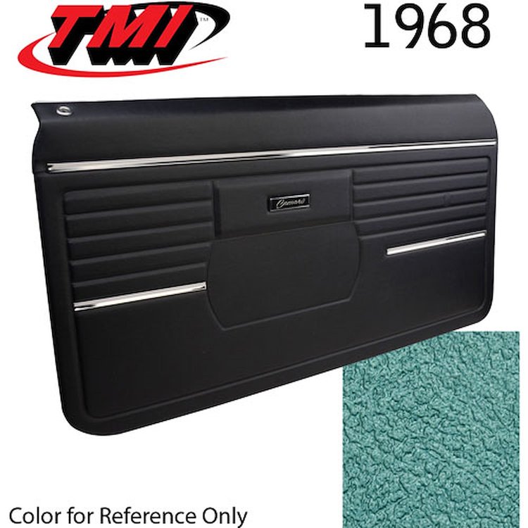 10-80408-3046 TURQUOISE METALLIC - 1968 CAMARO STANDARD DOOR PANELS OE CONCOURS SERIES PRE-ASSEMBLED COMPLETE