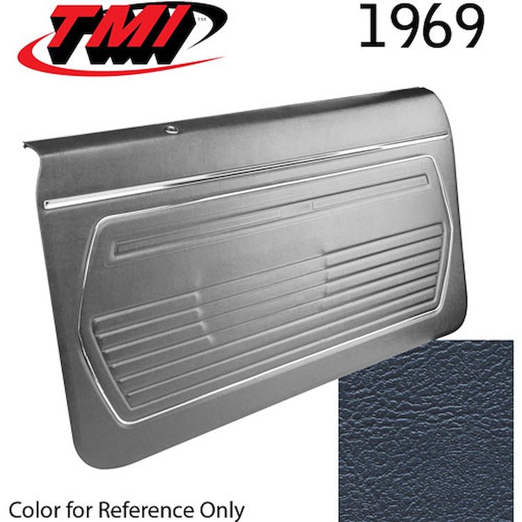 10-80409-3598 DARK BLUE - 1969 CAMARO STANDARD DOOR PANELS OE CONCOURS SERIES PRE-ASSEMBLED COMPLETE