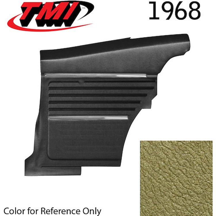 10-8048-3025 GRANADA GOLD - 1968 CAMARO COUPE STANDARD REAR QUARTER TRIM PANELS OE CONCOURS SERIES