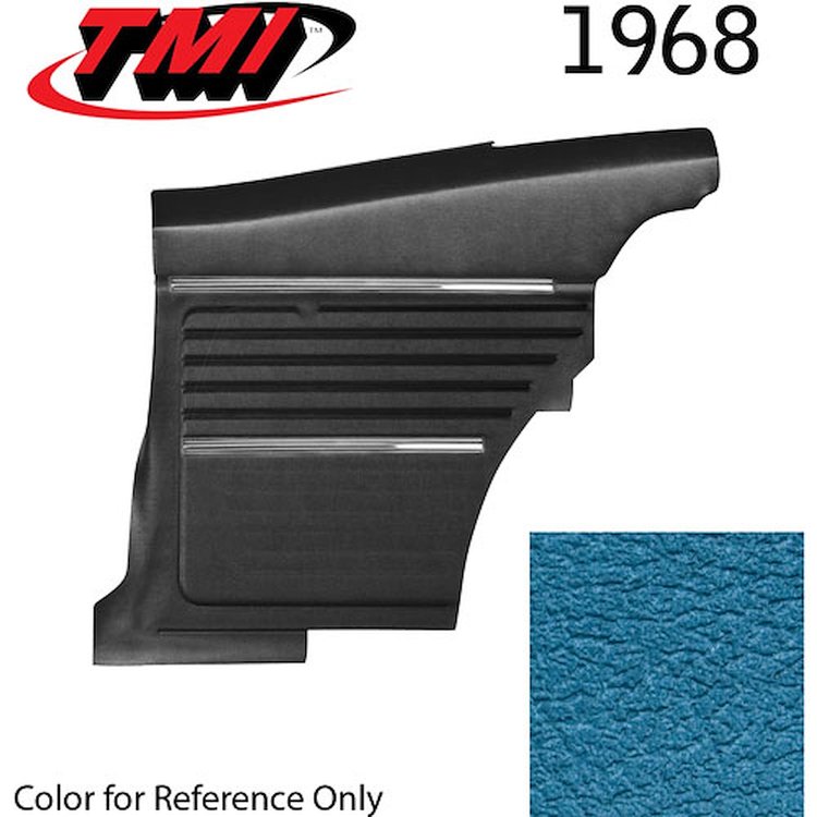 10-8048-3297 MEDIUM BLUE METALLIC - 1968 CAMARO COUPE STANDARD REAR QUARTER TRIM PANELS OE CONCOURS SERIES