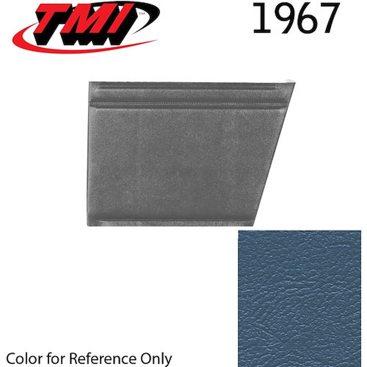 10-8127-2309 BRITE BLUE - 1967 CAMARO CONVERTIBLE STANDARD REAR QUARTER TRIM PANELS BASIC SILVER SERIES