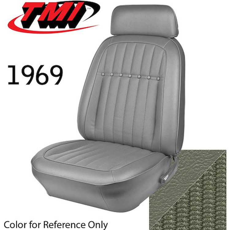 43-80129-3603-9018 MEDIUM GREEN COMFORTWEAVE/MADRID - 1969 CAMARO COUPE DELUXE FULL SET