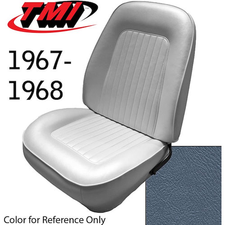 43-80807-2302 LIGHT BLUE METALLIC - CAMARO 1967-68 FRONT ONLY SPORT BUCKETS SEAT UPHOLSTERY STANDARD