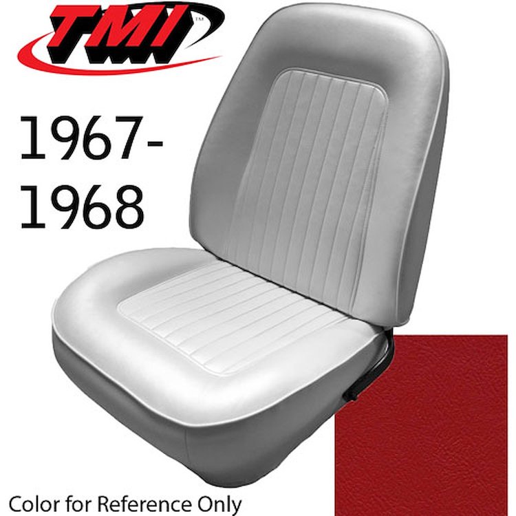43-80827-3048 RED - CAMARO 1967-68 FRONT SPORT BUCKETS & REAR SEAT STANDARD - CAMARO NON-FOLDING REAR 53 WIDE