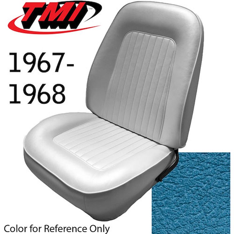 43-80827-3297 MEDIUM BLUE METALLIC - CAMARO 1968 FRONT SPORT BUCKETS & REAR SEAT STANDARD - CAMARO NON-FOLDING REAR 53 WIDE