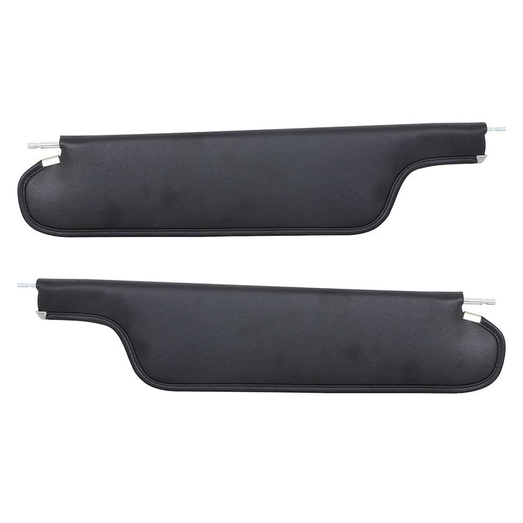 21-83405-2295 BLACK - 1965-1967 CONVERTIBLE SUNVISORS MADRID GRAIN VINYL 1 PAIR