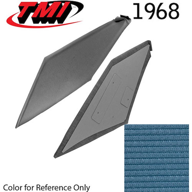 20-8068-984 MEDIUM BLUE - 1968 COUPE SAIL PANELS 1 PAIR COMPLETE READY TO INSTALL