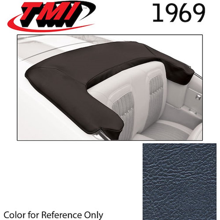 22-8107-3598 DARK RED - 1969 CONVERTIBLE TOP BOOT REPLACEMENT STYLE WITHOUT CLIPS