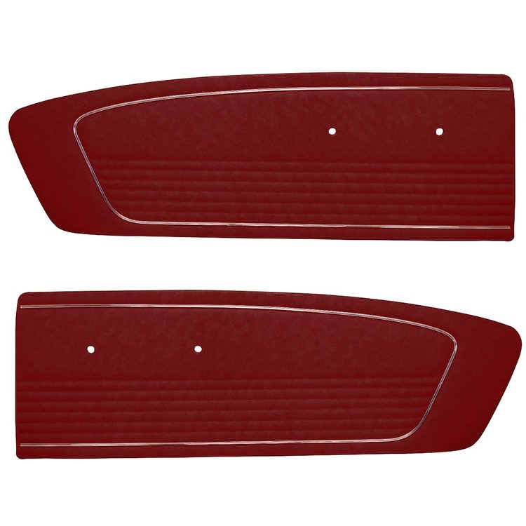 10-70806-2920 DARK RED - 1966 MUSTANG COUPE CONVERTIBLE 2+2 FASTBACK STANDARD DOOR PANELS VINYL