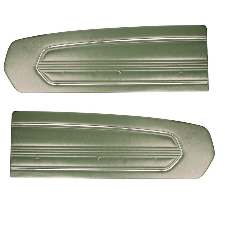10-70807-2286 IVY GOLD - 1967 MUSTANG COUPE CONVERTIBLE 2+2 FASTBACK STANDARD DOOR PANELS VINYL
