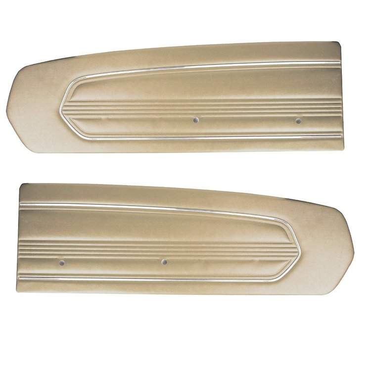 10-70807-3096 LIGHT PARCHMENT - 1967 MUSTANG COUPE CONVERTIBLE 2+2 FASTBACK STANDARD DOOR PANELS VINYL