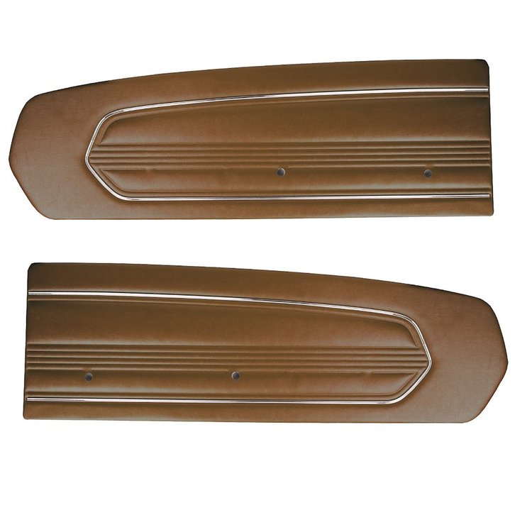 10-70807-3099 SADDLE - 1967 MUSTANG COUPE CONVERTIBLE 2+2 FASTBACK STANDARD DOOR PANELS VINYL