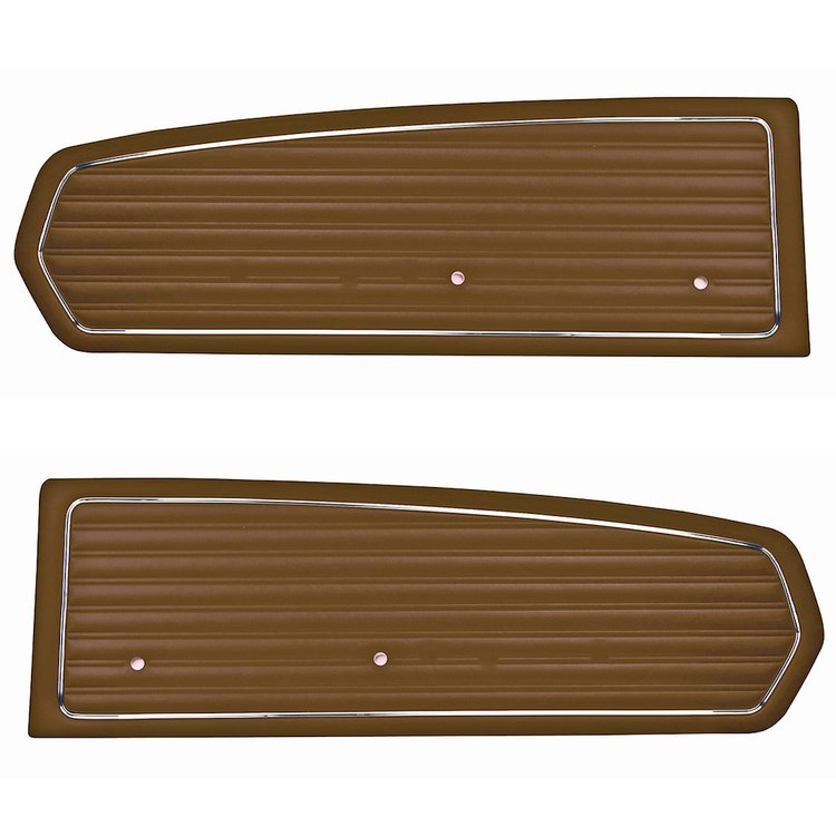 10-70808-3099 SADDLE - 1968 MUSTANG COUPE CONVERTIBLE 2+2 FASTBACK STANDARD DOOR PANELS SIERRA GRAIN