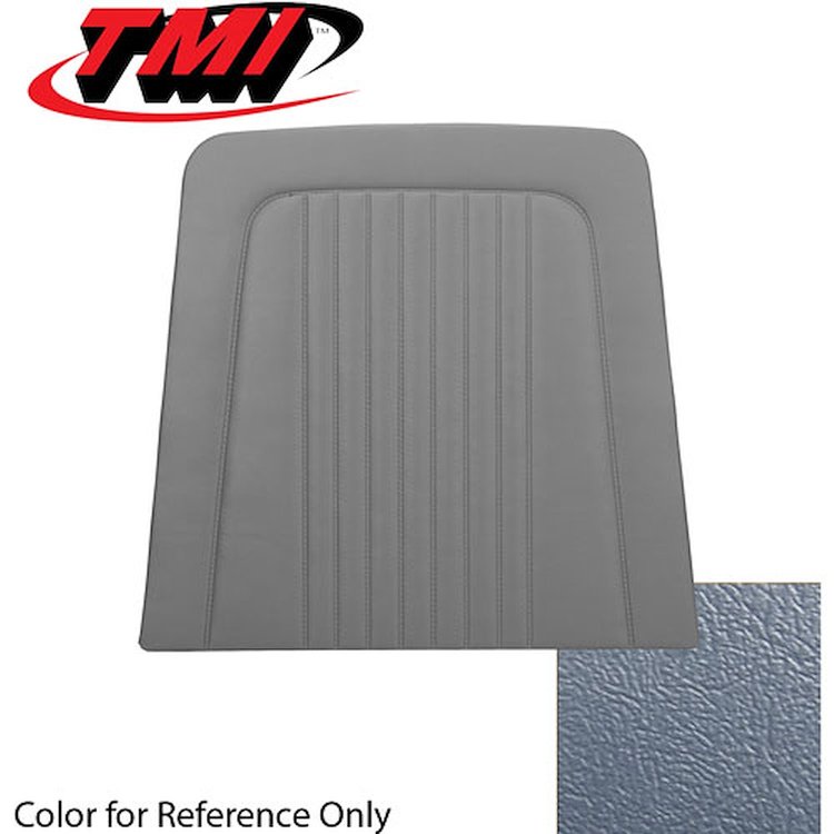 10-7408-2287 TWO-TONE BLUE - 68 MUSTANG SHELBY & DELUXE COMFORTWEAVE UPHOLSTERY COUPE CONVERTIBLE & 2+2 FASTBACK BACK VIEW