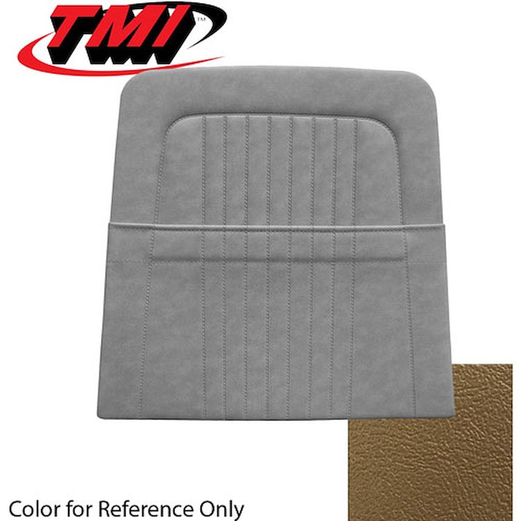 10-7428-3448 NUGGET GOLD - 68 MUSTANG STANDARD UPHOLSTERY COUPE CONVERTIBLE & 2+2 FASTBACK BACK VIEW W/ POCKET