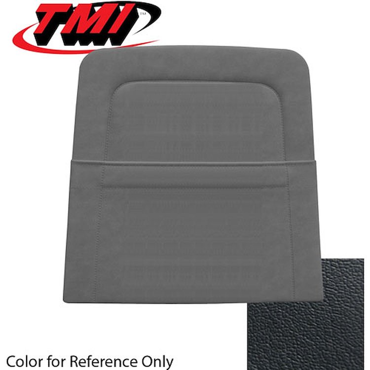 10-7429-3722 BLACK - 69 MUSTANG STANDARD UPHOLSTERY COUPE CONVERTIBLE & SPORTSROOF BACK VIEW W/ POCKET