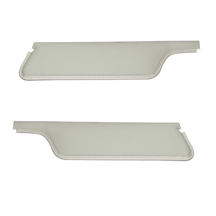 21-7041-1513 WHITE - 1971-73 MUSTANG COUPE SPORTSROOF SUNVISORS TIER GRAIN. PAIR