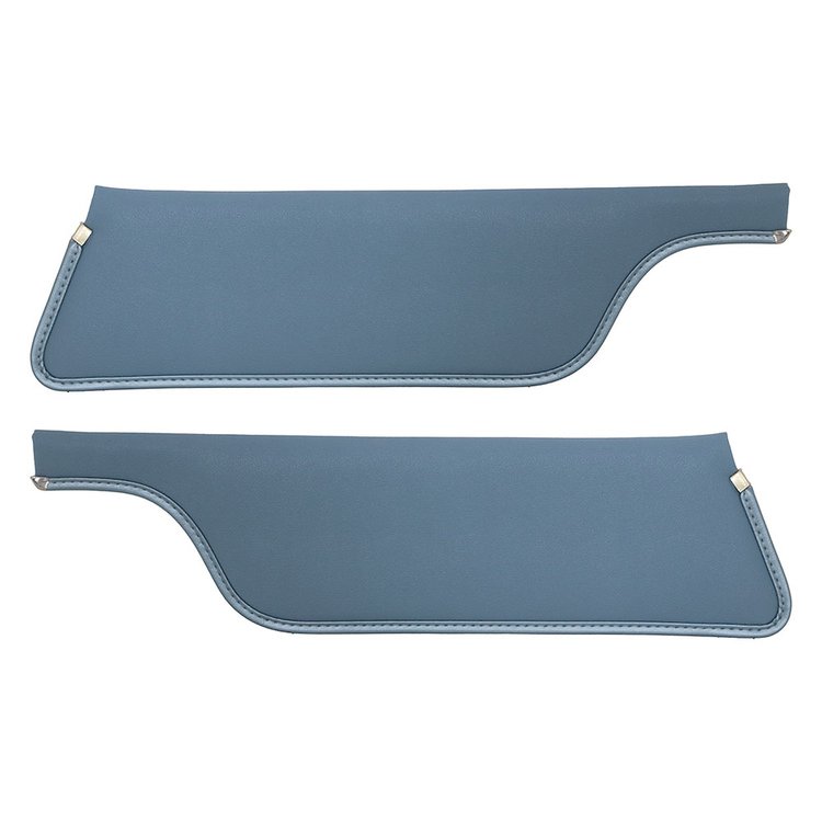 21-7047-814 MEDIUM BLUE - 1967-68 MUSTANG COUPE 2+2 FASTBACK SUNVISORS MOONSKINS GRAIN. PAIR