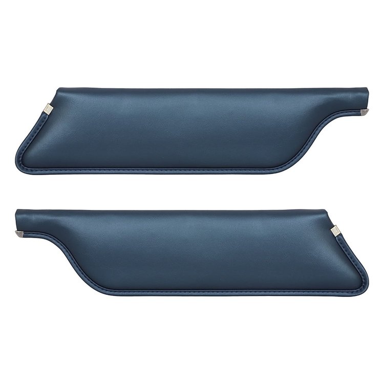 21-7145-2095 DARK BLUE - 1964 1/2-66 MUSTANG CONVERTIBLE SUNVISORS SIERRA GRAIN. PAIR