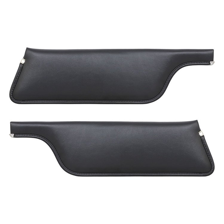 21-7147-958 BLACK - 1967-68 MUSTANG CONVERTIBLE SUNVISORS SIERRA GRAIN. PAIR
