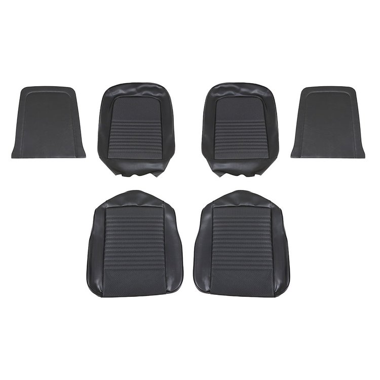 43-70107-958-801 BLACK - 67 MUSTANG COUPE CONVERTIBLE OR 2+2 FASTBACK FRONT ONLY WITH BUCKET SEAT