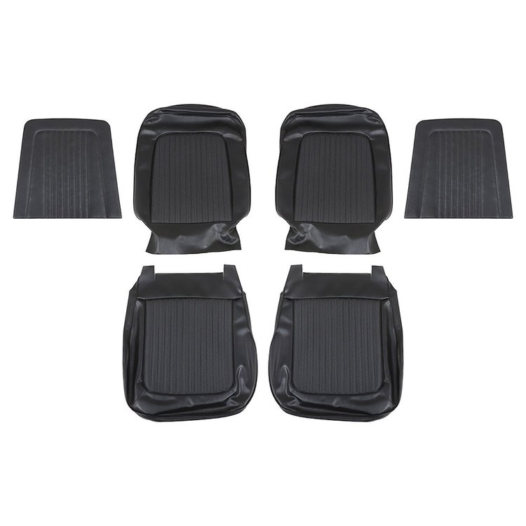 43-70108-958-801 BLACK - 68 MUSTANG COUPE CONVERTIBLE OR 2+2 FASTBACK FRONT ONLY WITH BUCKET SEAT