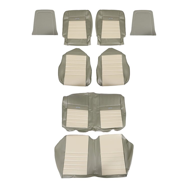 43-70125-2503-2290 IVY GOLD/WHITE - 64 1/2-66 MUSTANG COUPE FULL SET