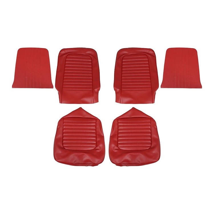 43-70205-957 RED - 64 1/2-65 MUSTANG COUPE UPHOLSTERY CONVERTIBLE UPHOLSTERY OR 2+2 FASTBACK UPHOLST