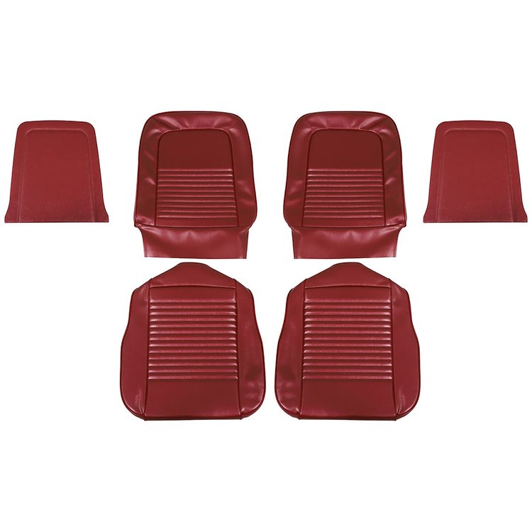 43-70207-2920 DARK RED - 67 MUSTANG COUPE CONVERTIBLE OR 2+2 FASTBACK FRONT ONLY WITH BUCKET SEATS