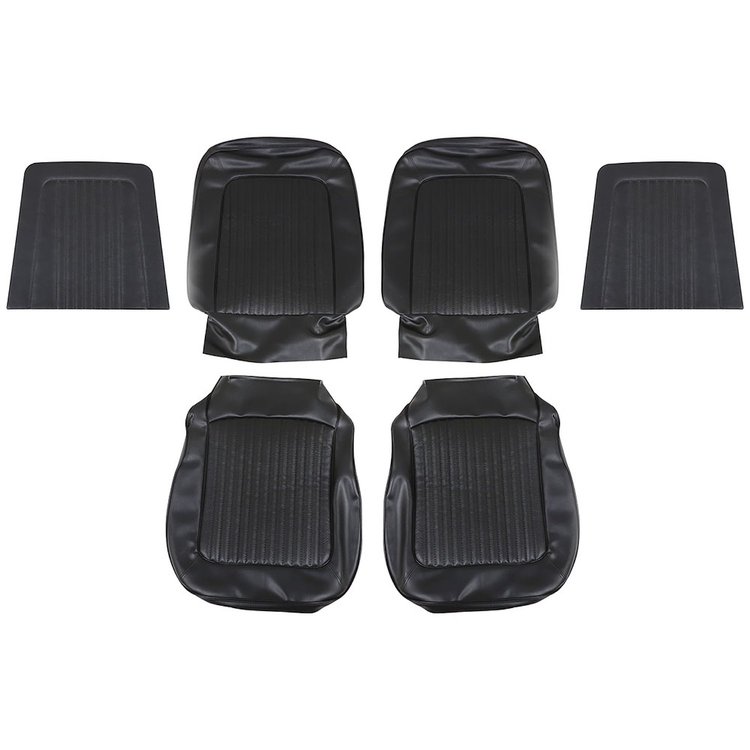 43-70208-958-3437 BLACK - 68 MUSTANG COUPE CONVERTIBLE OR 2+2 FASTBACK FRONT ONLY WITH BUCKET SEATS