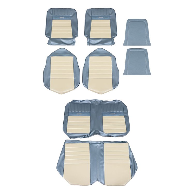 43-71125-2287-2290 BLUE/WHITE - 64 1/2-66 MUSTANG CONVERTIBLE FULL SET