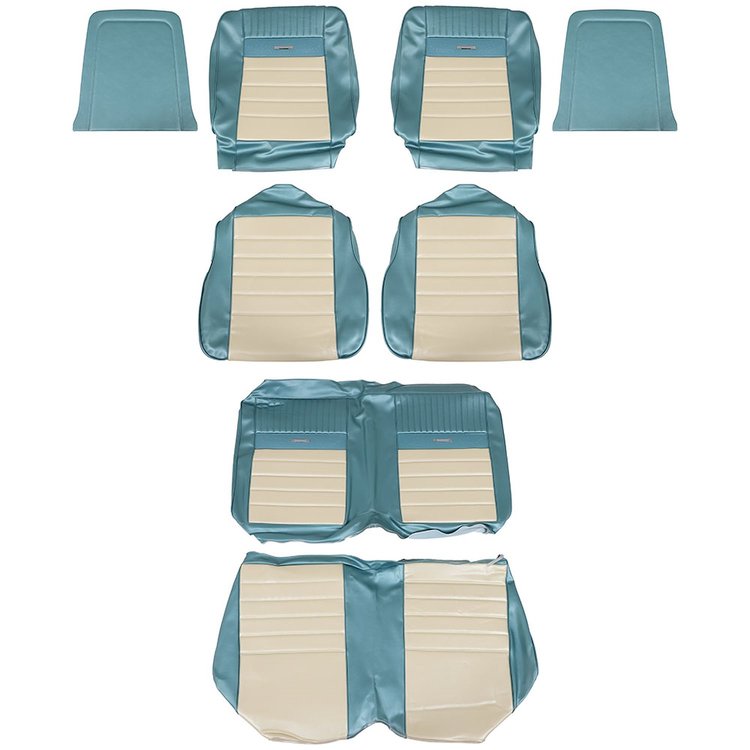 43-71125-2929-2290 TURQUOISE/WHITE - 64 1/2-66 MUSTANG CONVERTIBLE FULL SET