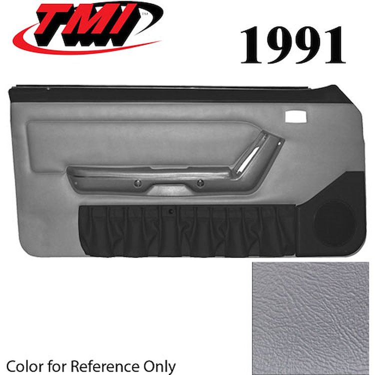 10-73101-972-972 TITANIUM GRAY 1990-92 - 1992 MUSTANG COUPE & HATCHBACK DOOR PANELS POWER WINDOWS WITH VINYL INSERTS