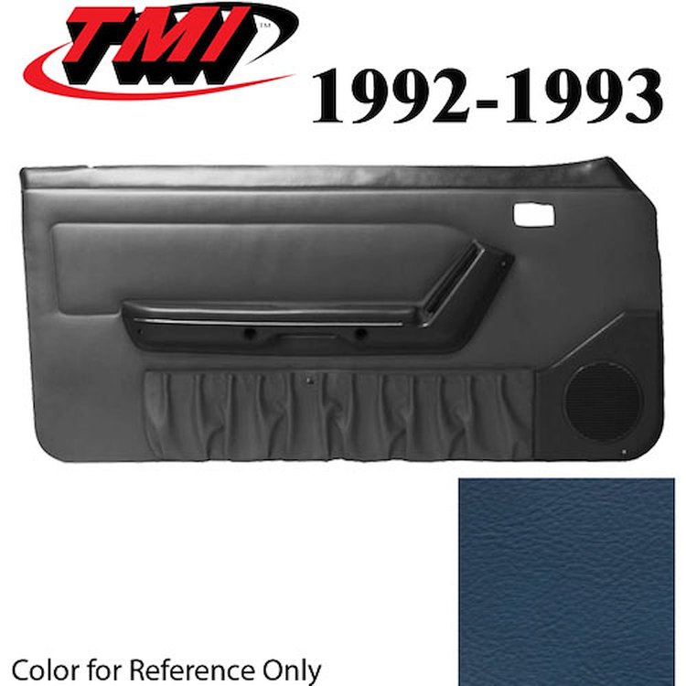 10-73102-6426-6426 CRYSTAL BLUE 1990-92 - 1992-93 MUSTANG COUPE & HATCHBACK DOOR PANELS POWER WINDOWS WITHOUT INSERTS