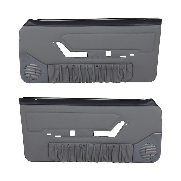 10-73102-6687-6687 OPAL GRAY 1993 - 1992-93 MUSTANG COUPE & HATCHBACK DOOR PANELS POWER WINDOWS WITHOUT INSERTS