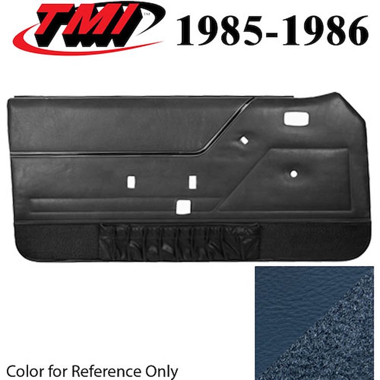 10-73105-968-8P-9304 REGATTA BLUE WITH BLUE CARPET - 1985-86 MUSTANG COUPE & HATCHBACK DOOR PANELS P