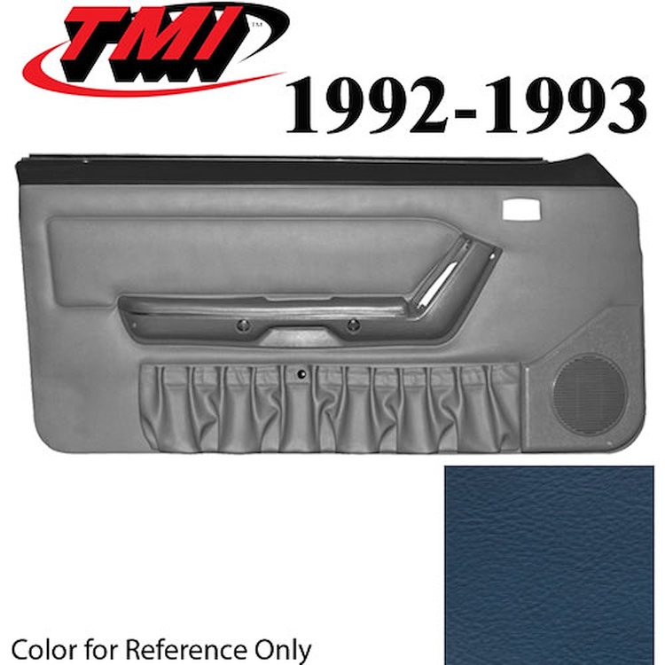 10-73202-6426-6426 CRYSTAL BLUE 1990-92 - 1992-93 MUSTANG COUPE & HATCHBACK DOOR PANELS MANUAL WINDOWS WITHOUT INSERTS