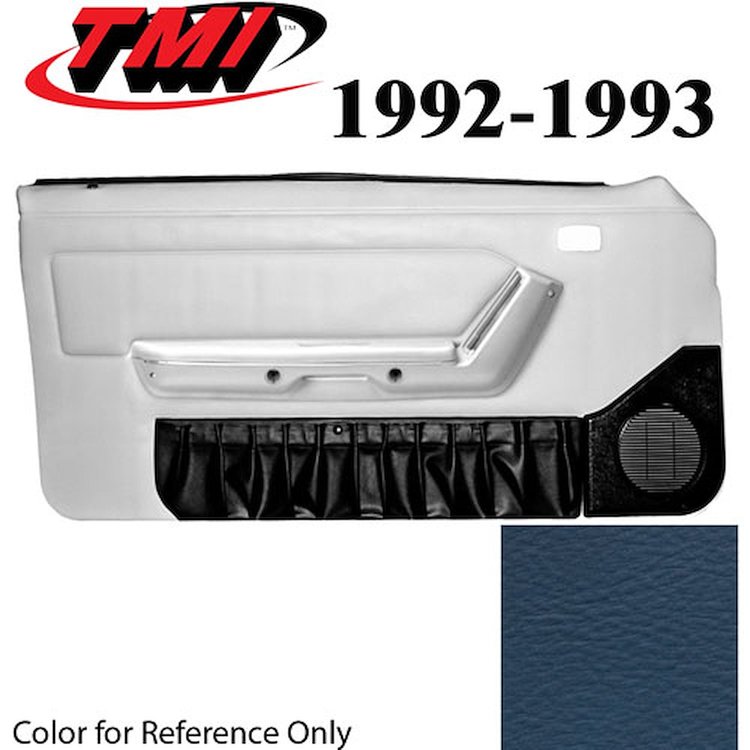10-74102-6426-6426 CRYSTAL BLUE 1990-92 - 1992-93 MUSTANG CONVERTIBLE DOOR PANELS POWER WINDOWS WITHOUT INSERTS