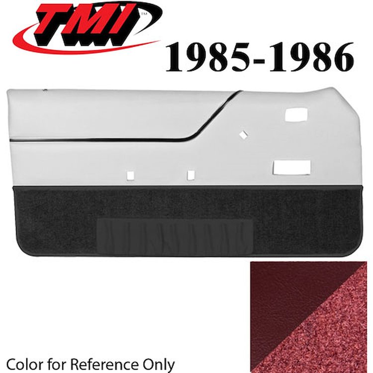 10-74105-3116-6P-7298 CANYON RED - 1985-86 MUSTANG CONVERTIBLE DOOR PANELS POWER WINDOWS POWER DOOR LOCKS