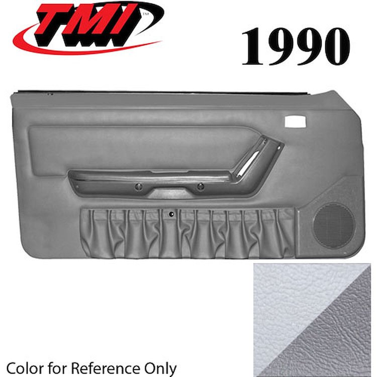 10-74200-965-972-972 WHITE WITH TITANIUM 1990-92 - 1994 MUSTANG CONVERTIBLE DOOR PANELS MANUAL WINDOWS WITH VINYL INSERTS