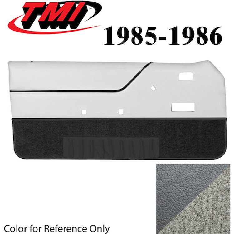 10-74205-955-5P-857 CHARCOAL GRAY - 1985-86 MUSTANG CONVERTIBLE DOOR PANELS MANUAL WINDOWS