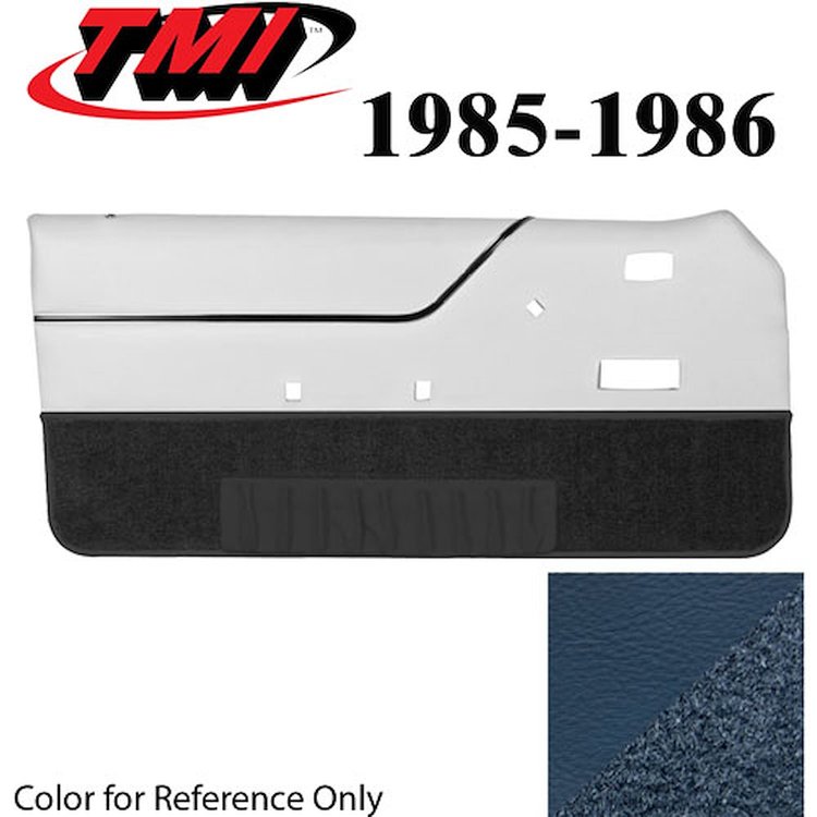 10-74205-968-8P-9304 REGATTA BLUE - 1985-86 MUSTANG CONVERTIBLE DOOR PANELS MANUAL WINDOWS