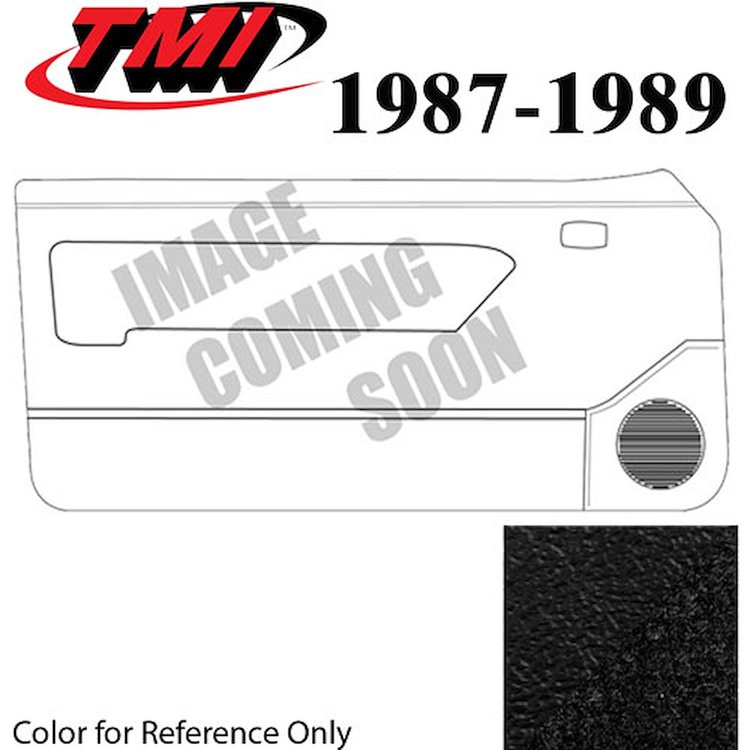 10-74307-958-801 BLACK NOT ORIGINAL - 1987-89 MUSTANG CONVERTIBLE DOOR PANELS POWER WINDOWS WITHOUT INSERTS
