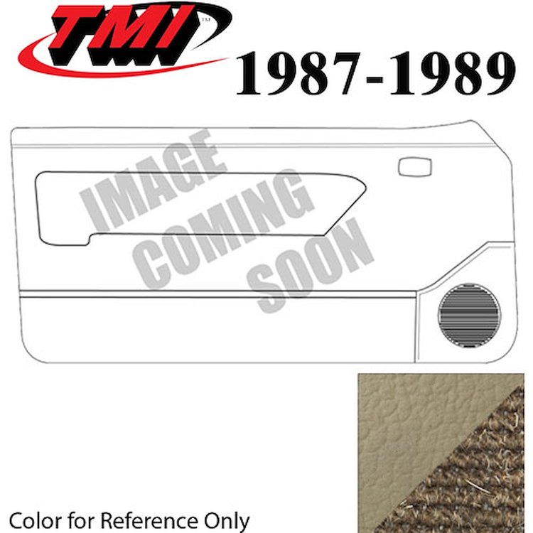 10-74307-973-906 SAND BEIGE - 1987-89 MUSTANG CONVERTIBLE DOOR PANELS POWER WINDOWS WITHOUT INSERTS